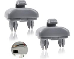 Autozonneklep - Cliphaak - Autoaccessoires - Auto-zonneschermen - Zonneklep Hhaken voor de Auto - Binnenhaken Voor Zonnekleppen - Autohouder voor Zonneklep - Geschikt voor Audi A3A4LA5A6LQ5Q3 - Grijs - 2 Stuks - Automatische Zonneklep Ter Vervanging