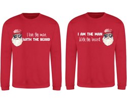 Foute kersttruien voor koppels-matching set voor hem en haar-i love the man with the beard-Maat L