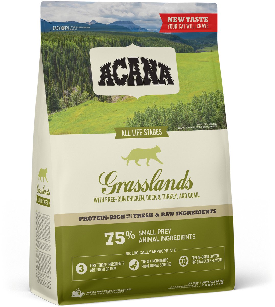 Acana Cat Grasslands kattenvoer 1,8 kg