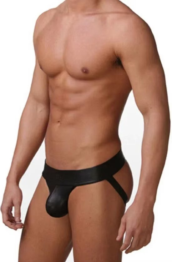 PU Leather G-string hommes - Fesses ouvertes - Slips érotiques - Sous-vêtements - BDSM