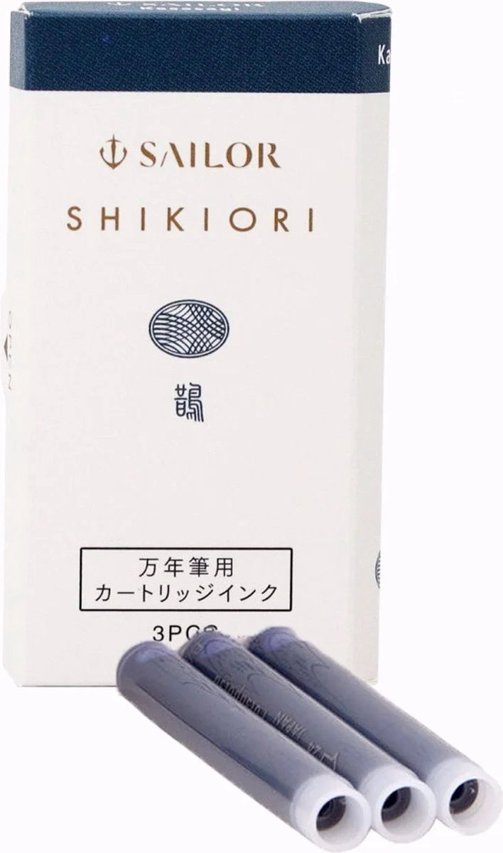Sailor set van 3 Ink Cartridges Shikiori, Sansui Kasasagi - Diep Blauw Groen