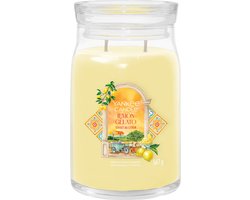 foto van Yankee Candle - Lemon Gelato Large Jar Geurkaars - 90 branduren - twee lonten