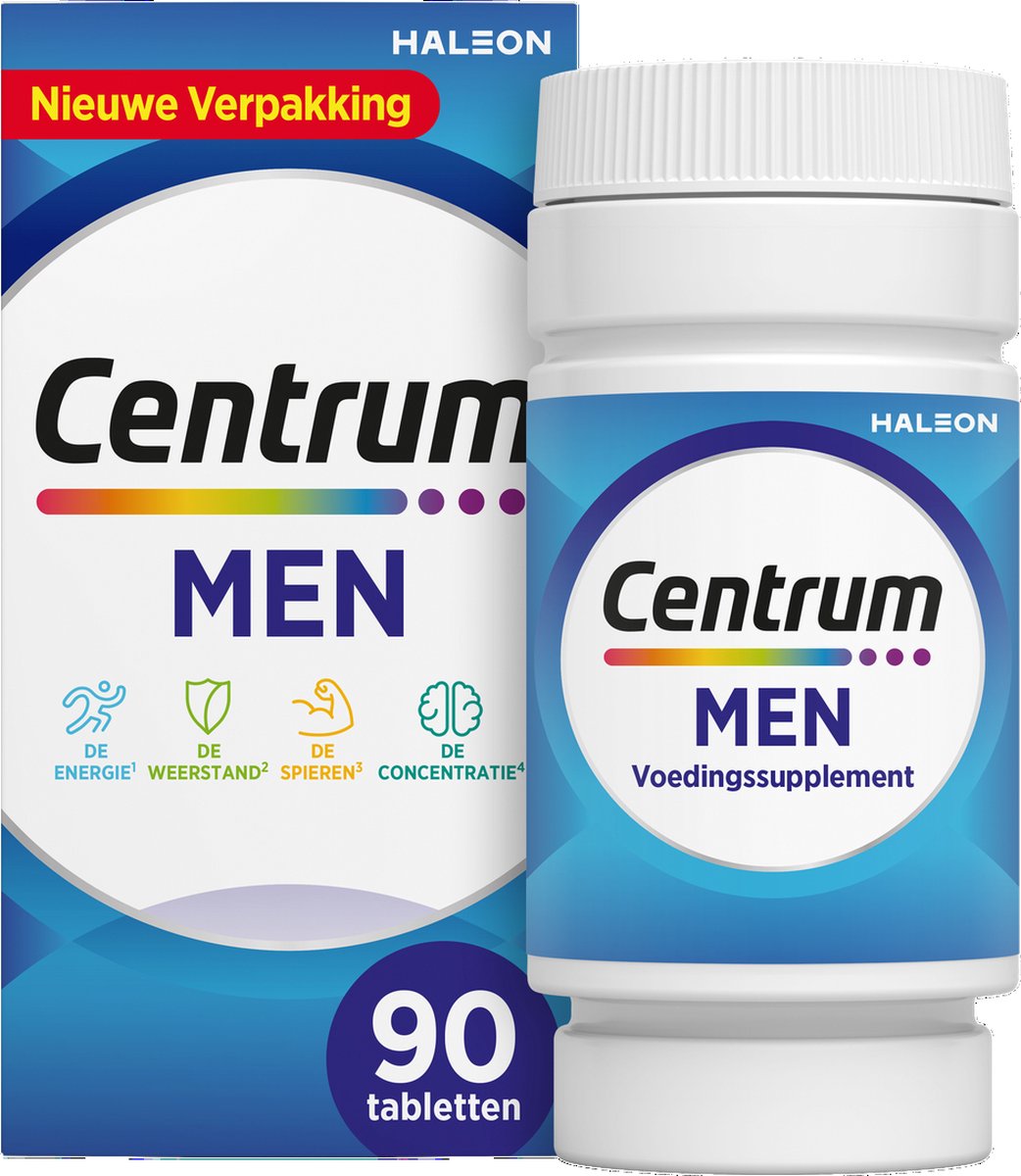 Goedkoopste Centrum - Men - Multivitaminen - Tabletten - 90 stuks