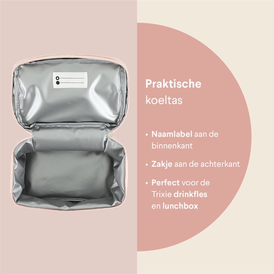 Trixie Lunchtas - Mrs. Rabbit - Koeltas voor kinderen - Met naamlabel - Thermische Tas voor Lunch - Roze - Konijn van Trixie — afbeelding 3