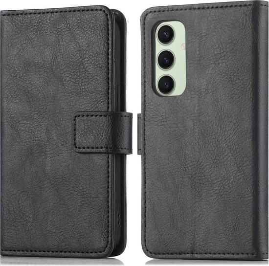 imoshion Hoesje - Geschikt voor Samsung Galaxy S24 FE - Luxe Bookcase - Zwart