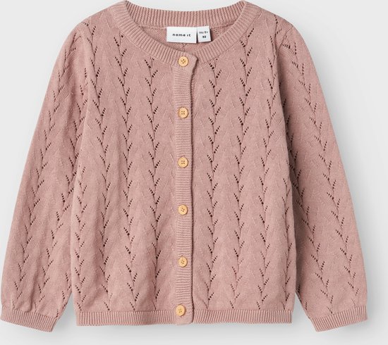 NAME IT NMFBANNI LS KNIT CARD NOOS Cardigan Filles - Taille 92
