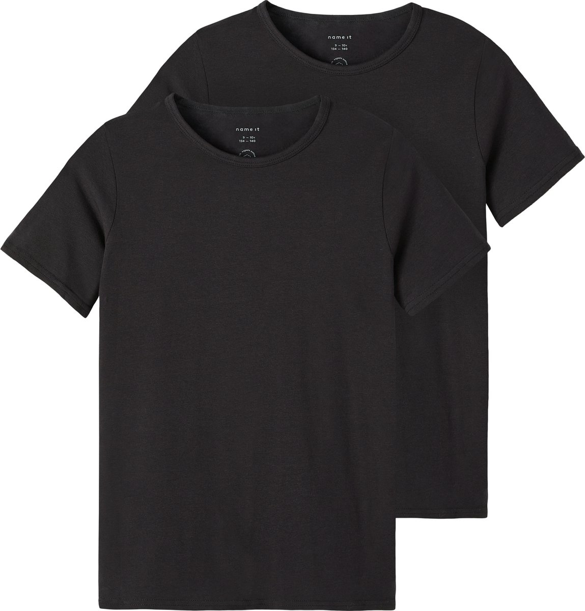 Name It T-shirt Nkmt-shirt Slim 2p Noos 13209164 Black Mannen Maat - W158 X L164