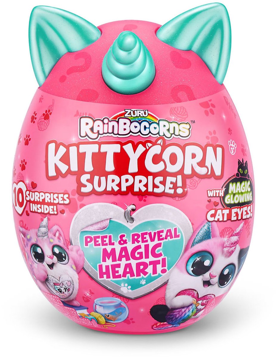 ZURU Rainbocorns Kittycorn Surprise - Roze - Verrassingsei - 18x12 cm