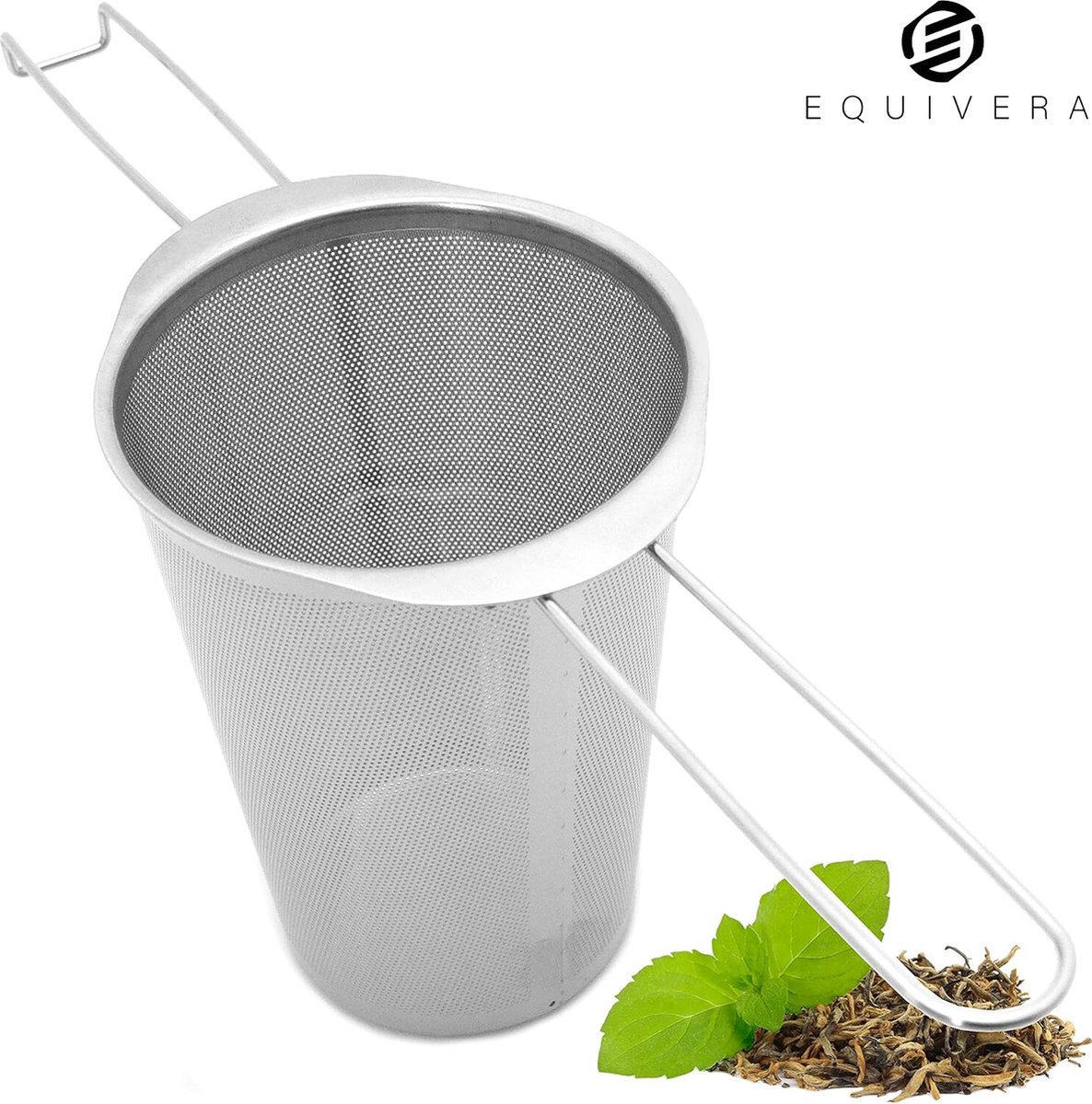 Equivera Theehouder voor Losse Thee - Thee Zeef - Theezeef - Theezeefjes voor Losse Thee