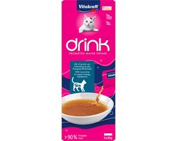 Vitakraft Drink Salmon +L-Carnitine - Vloeibare Kattensnack - 5 x 30gr