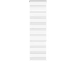 vidaXL - Zebra - rolgordijn - 40x150 - cm - stofbreedte - 35,9 - cm - polyester - wit