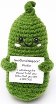 Positive Pickle - Positive Potato - Positieve Vriendjes Augurk - 11cm - Valentijnscadeau - Cadeautje - Gehaakt Poppetje