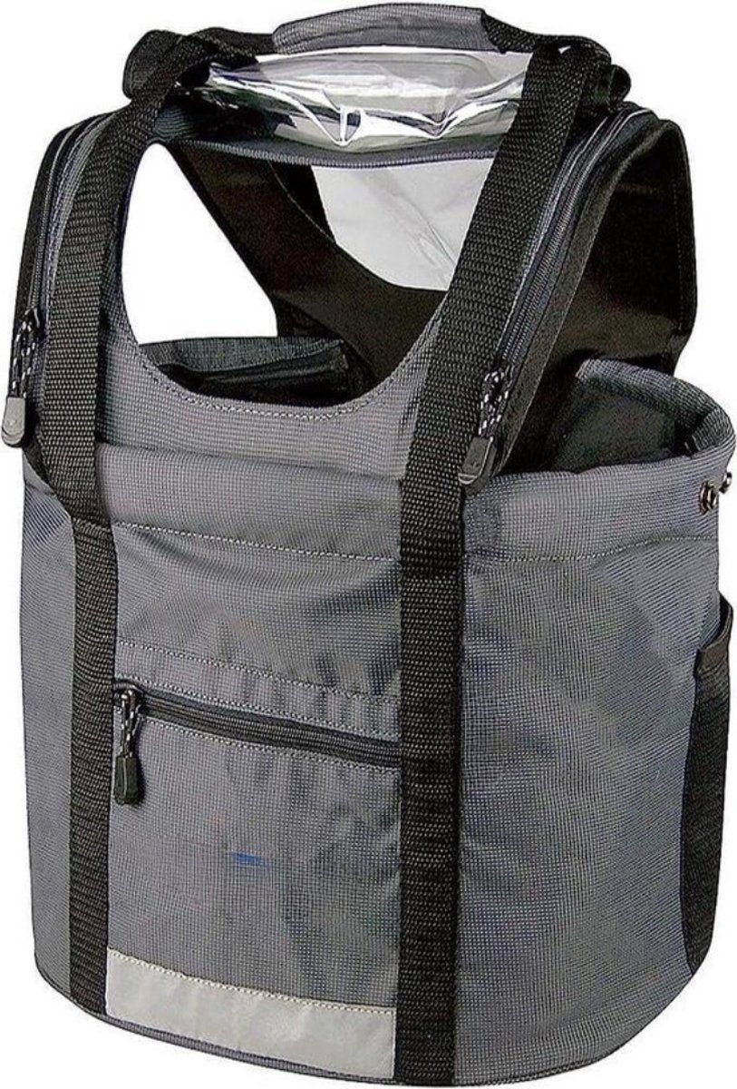 Hondenmand Doggy grijs/zwart 0302GR - Fietsmand voor Honden
