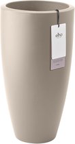 Elho June Round High 30 - Bloempot voor Binnen & Buiten - 100% Gerecycled Plastic - Ø 29.5 x H 52.5 cm - Balanced beige