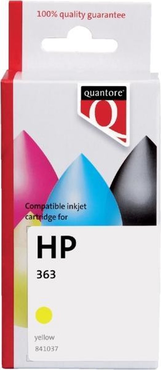Inktcartridge quantore hp 363 c8773ee geel | 1 stuk
