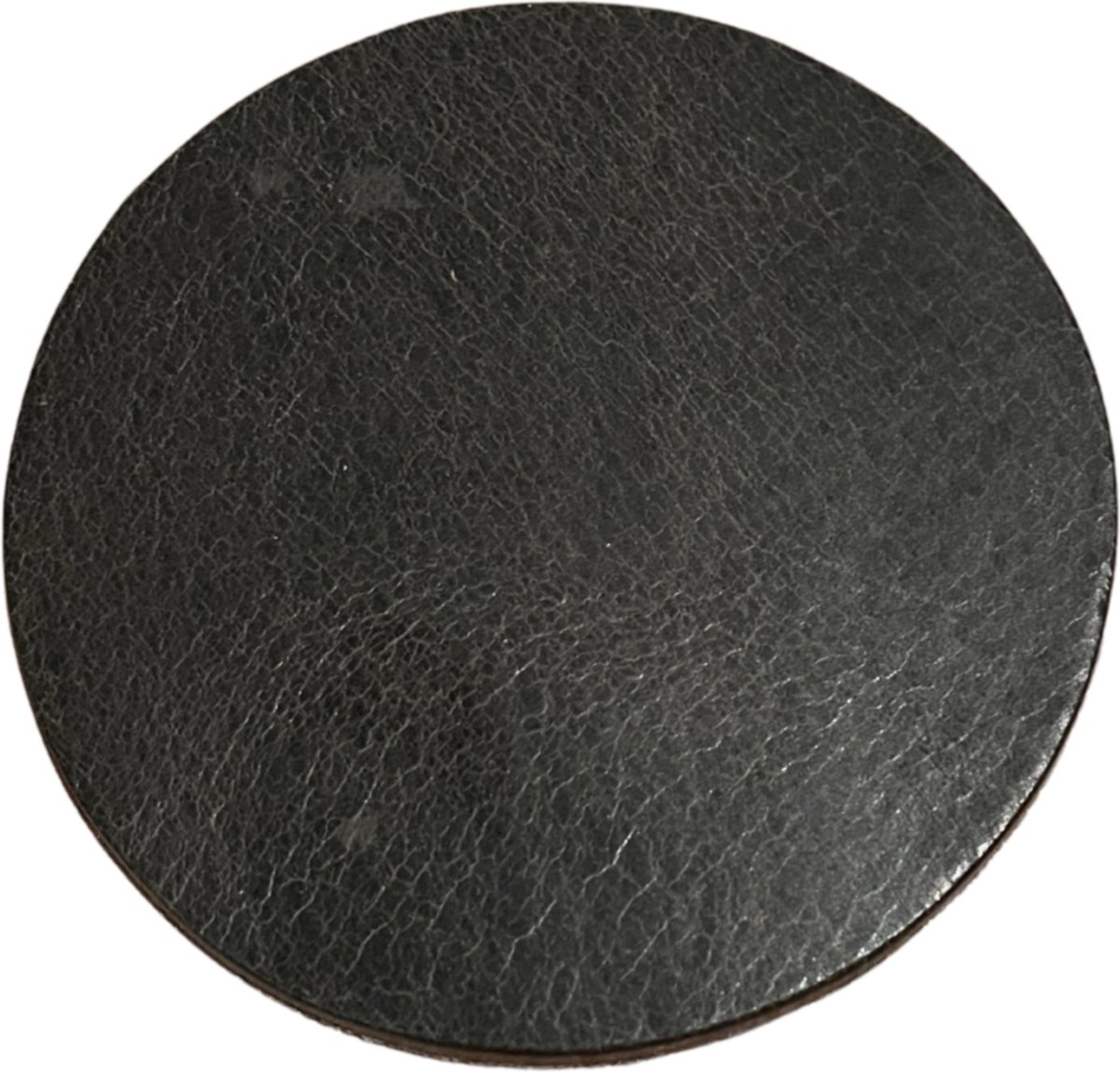Pattiny - Onderzetters - Leer - Khaki - Rond - 6 stuks