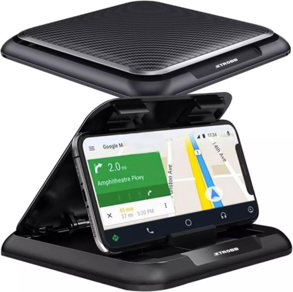 Xtrobb Universele Autotelefoonhouder - Verstelbaar en Zelfklevend - Voor Smartphones tot 7 Inch