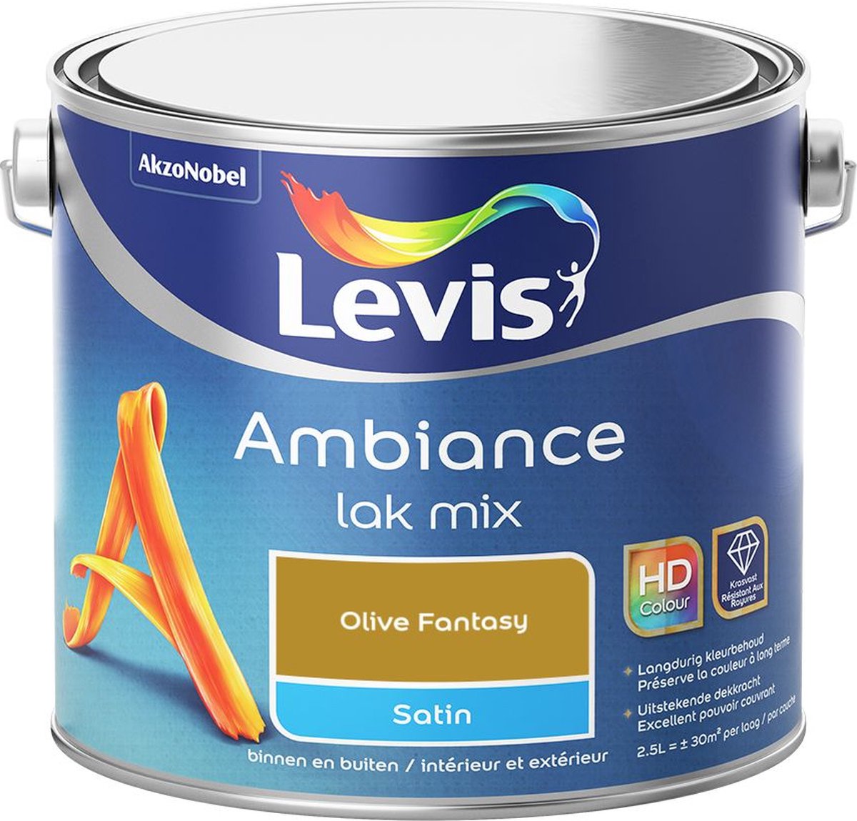 Levis - Ambiance Lak Satin Mix - Olive Fantasy - Mengverf - 2,5 L