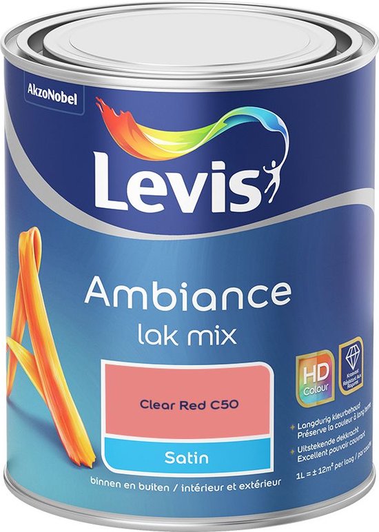 Levis - Ambiance Lak Satin Mix - Clear Red C50 - 1 L
