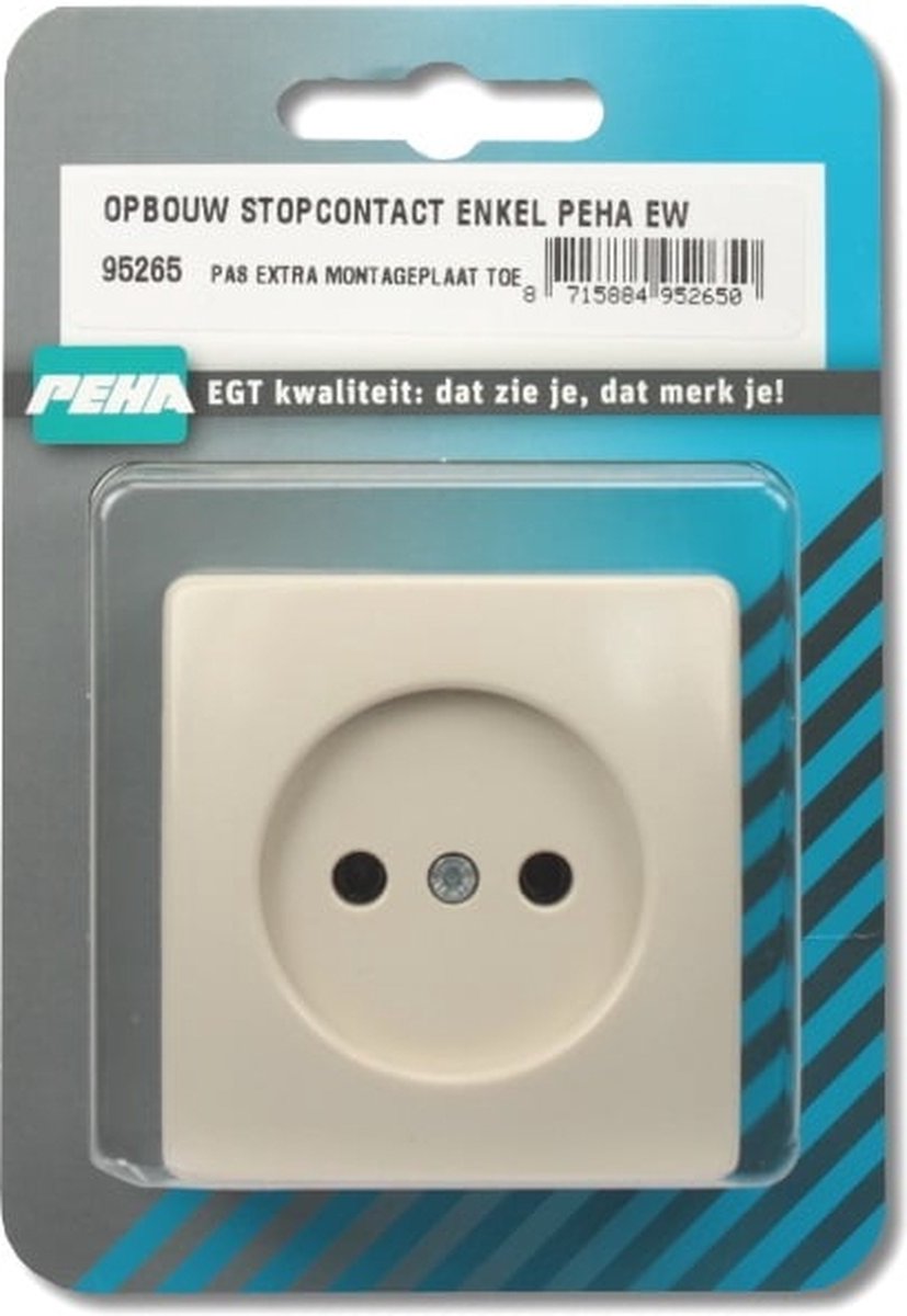 OPBOUW STOPCONTACT ENKEL PEHA EW