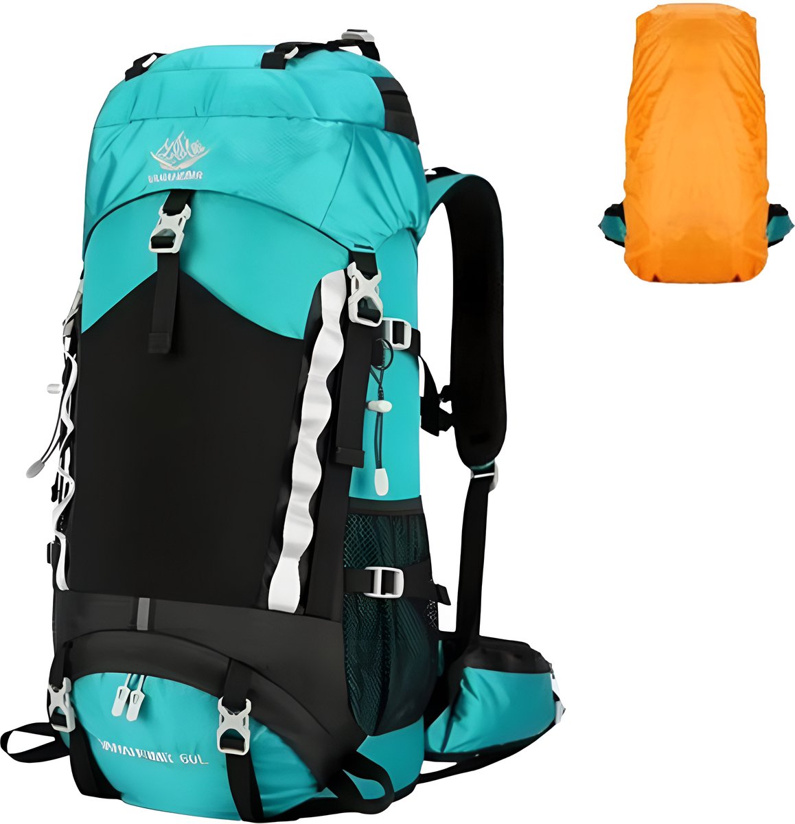 WoYoW®-Backpack-Rugzak-Hiking-Outdoor-Waterdichte-Wandeltas-60L-Capaciteitsuitbreiding-Regenhoes-Mannen-Vrouwen-Duurzaam nylon-Licht Blauw -72cm x 25cm x 34cm-Waterbestendig-Backpacks-Bol.com