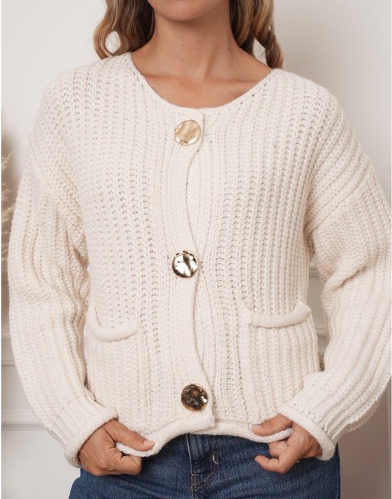 Gouden Knopen Gebreide Vest Vrouwen Zomer Casual Turn-Down Kraag Korte Mouw Tops