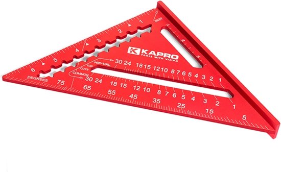 Équerre de menuisier 180 mm Driehoek Aluminium Kapro 446,