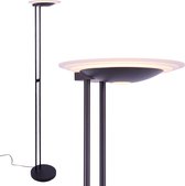 Lampadaire noir Biarritz | 1 lumière | Noir | métal | 180 cm de hauteur | Ø 28 cm | avec fonction de gradation | lampadaire / lampadaire | design moderne / attrayant