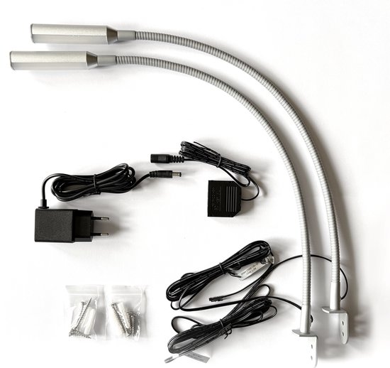Lampes de lecture Ledlife Bed avec fonction de gradation - Lot de 2 - Argent