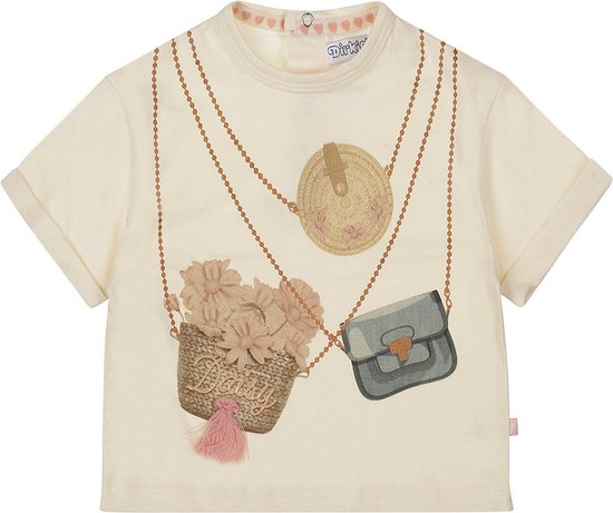 Dirkje Meisjes T-shirt - Off white