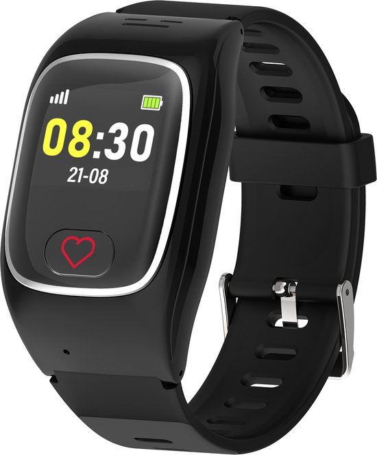 Senioren Alarm Horloge Ouderen 4G Deluxe - Blauw