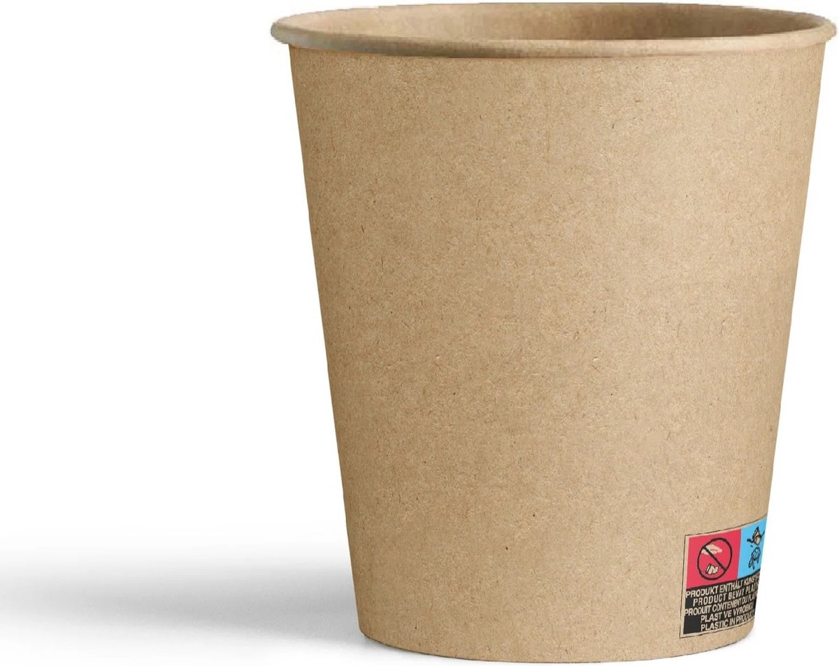 Kartonnen Espressobeker Kraft 100cc/4oz - 1.000 st/ds.
