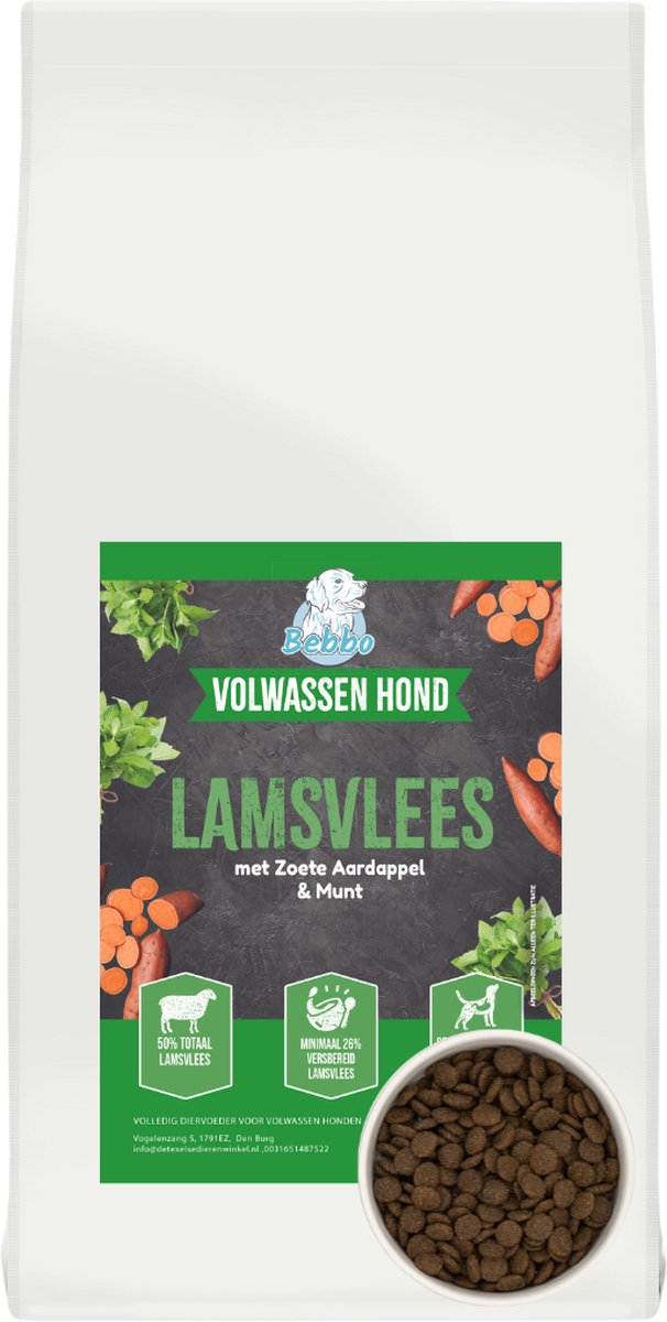 Bebbo Hondenbrokken Bebbo Hondenbrokken - LAM - 12 KG