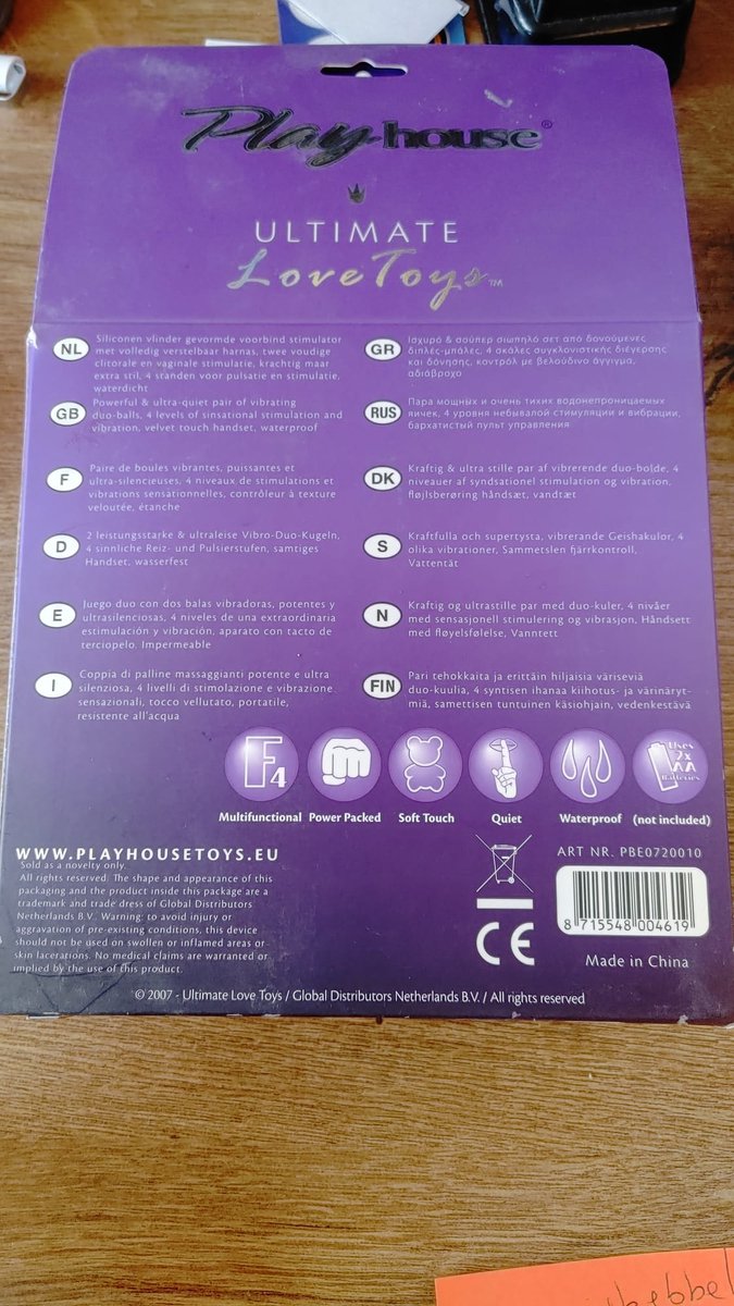 Goedkoopste Ultimate Love Toys-Vibrating Duo-Balls Purple (4 standen