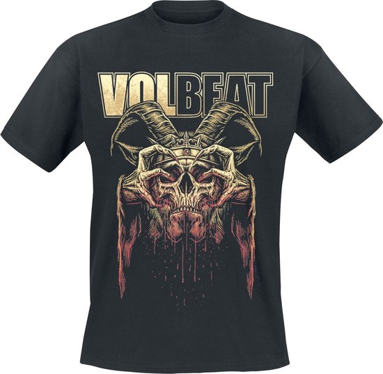 Volbeat Bleeding Crown Skull Unisex T-shirt - zwart - S