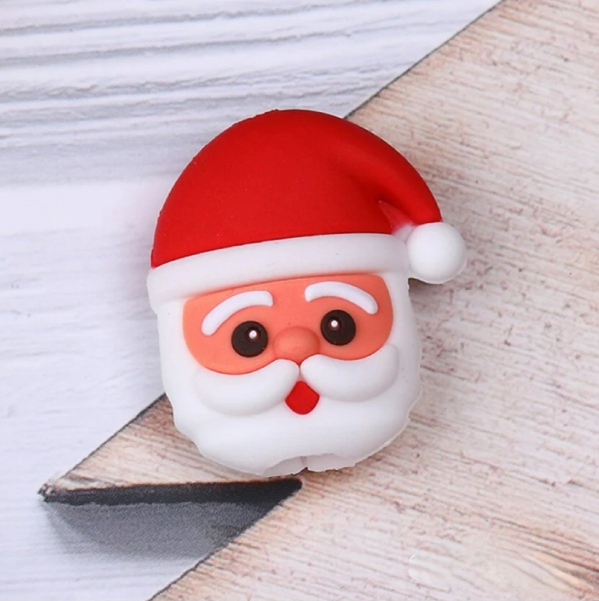 Kabel beestje - Cable muncher - Cable bite - Kabel plug beschermer – (nr.2) Santa Claus / Kerstman - X-Mas Kerst Christmas - IPhone / Android Mobiele Telefoon – volwassenen jeugd kinderen – unisex – casual feestdagen winter