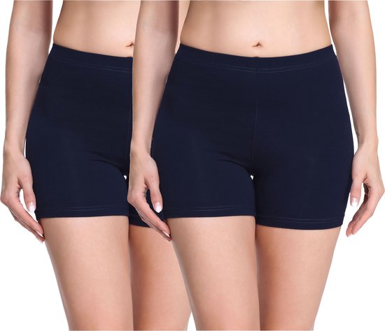 Merry Style Dames Leggings - Shorts - Korte - Viscose - Wielershorts - 2Pack - MS-MS10-283-LE-2P - Marineblauw/Marineblauw (2Pack) - XS