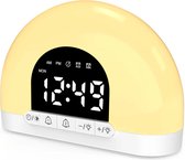 Enzoda Wake-Up Light - Lichtwekker - Digitale Wekker - Zonsopgang Simulatie - Snooze-Functie - Dimbare Helderheid - 2 Alarmtijden - 12/24U Klok - Nieuwste Model