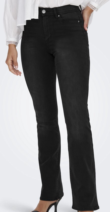 ONLY Women's ONLWAUW Life HW Flared Rinse DNM slagbroek, Dark Blue Denim, M/32