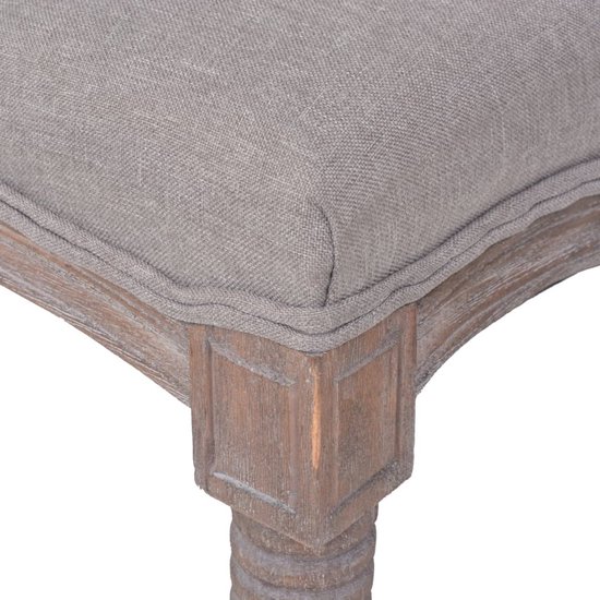 The Living Store Canapé Antique - Rembourré - 150x40x48 cm - Gris foncé