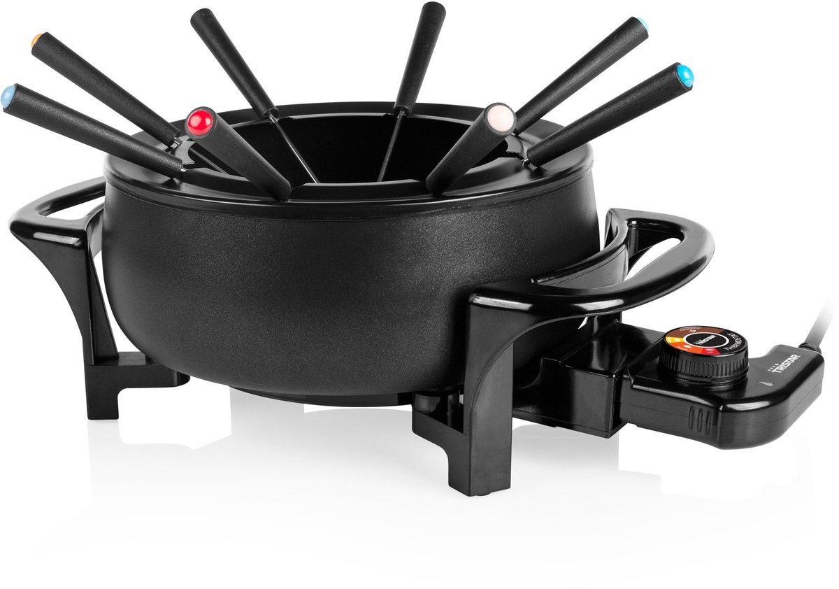 Bol.com Tristar Fondueset Elektrisch FO-1107 - 1000W - 1,5L voor 8 personen - Incl 8 fonduevorkjes aanbieding