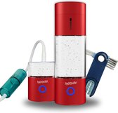 amapodo theefles met zeefje to go - drinkfles voor thee van glas in 400ml - dubbelwandige theepot - thee accessoires - theefles (Zwart handvat (Tea Tree - Ontwerp