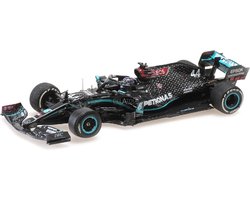 Mercedes-AMG Petronas F1 Team W11 EQ Perf. #44 1st British GP 2020, Flat Tyre - 1:43 - Minichamps
