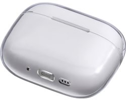 Hoesje geschikt voor Airpods 4 - Schokbestendig siliconen Case Silicone - Transparant