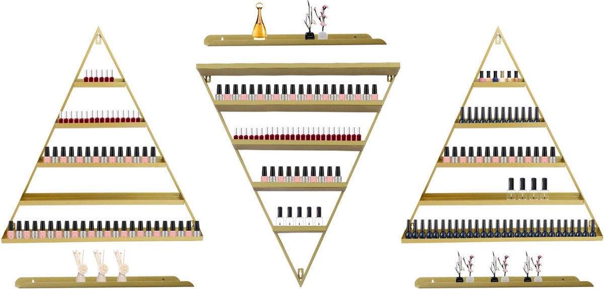 Goedkoopste Botec 5 laags nagellak display - gellak organizer - biab opbergen - Stijlvol en Functioneel - 66 x 7 x 70 cm