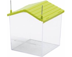 Duvo+ Badhuis chalet 10x10x12cm - wit - transparant