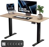 Bol.com Stane Zit Sta Bureau Elektrisch Verstelbaar - 4 Geheugen Standen - Incl. Kabelgoot - 140 x 60 cm - 5 Jaar Garantie - Gri... aanbieding