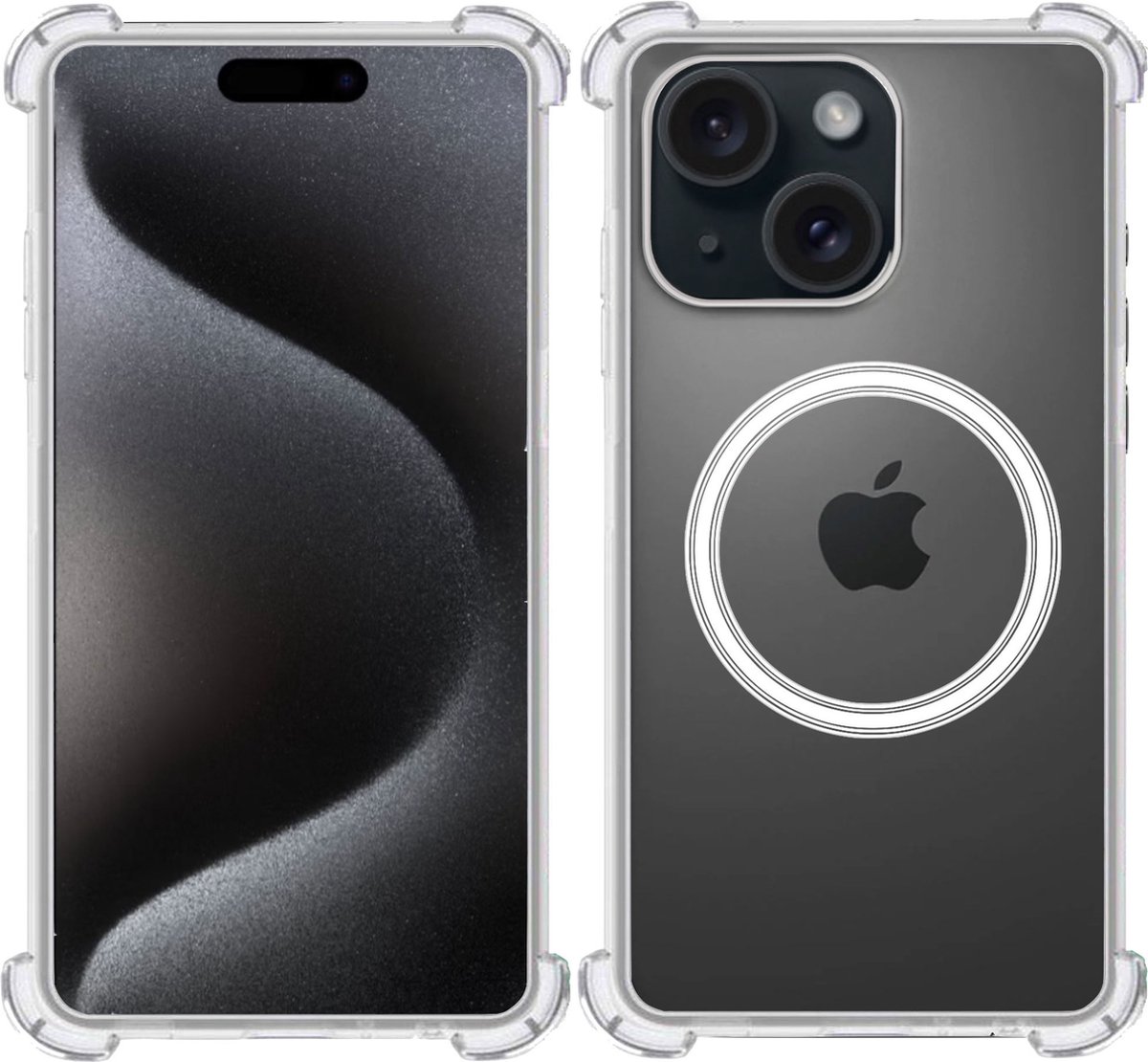 Hoesje geschikt voor Apple iPhone 14 / 13 Magsafe - Shock Proof Case – Transparant