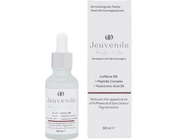 Jeuvenile oogserum met 5% cafeïne - verwijder donkere kringen en wallen onder de ogen met niacinamide en peptidencomplex, hooggedoseerd hyaluronzuurserum voor anti-verouderingsverzorging en een stralende oogcontour | 30 ml