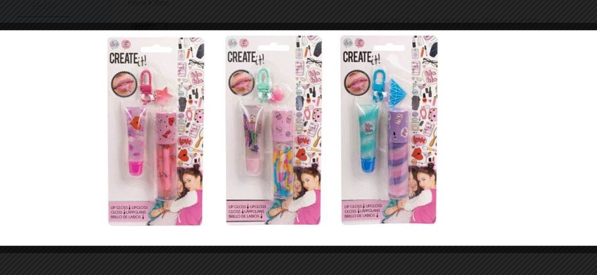 Creat it sleutelhanger, Sleutelhanger lipgloss, Sleutelhanger, Lipgloss